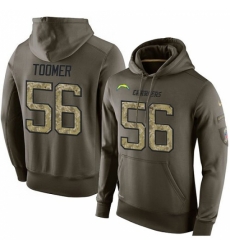 NFL Nike Los Angeles Chargers 56 Korey Toomer Green Salute To Service Mens Pullover Hoodie