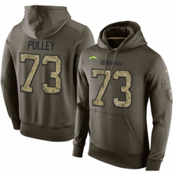 NFL Nike Los Angeles Chargers 73 Spencer Pulley Green Salute To Service Mens Pullover Hoodie