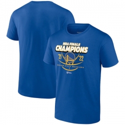 Men's Golden State Warriors 2021-2022 Royal NBA Finals Champions Lead The Change T-Shirt