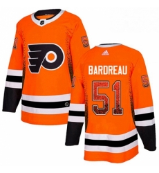 Mens Adidas Philadelphia Flyers 51 Cole Bardreau Authentic Orange Drift Fashion NHL Jersey 