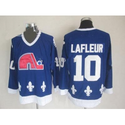 Quebec Nordiques Hockey Jerseys #10 Lafleur Blue Jersey