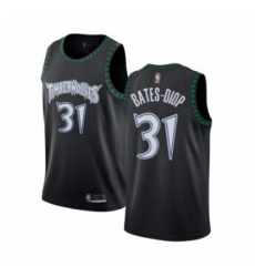 Mens Minnesota Timberwolves 31 Keita Bates Diop Authentic Black Hardwood Classics Jersey 