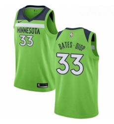 Mens Nike Minnesota Timberwolves 33 Keita Bates Diop Swingman Green NBA Jersey Statement Edition 