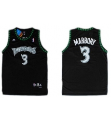 Minnesota Timberwolves #3 Stephon Marbury Black Swingman Jersey