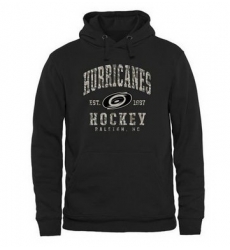 Men Carolina Hurricanes Camo Stack Pullover Hoodie Black