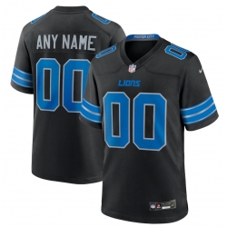 Men Women Youth Detroit Lions Nike Custom Game Jersey Black 2024 Fuse