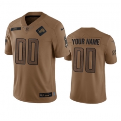 Men Women youth Detroit Lions Active Player Custom 2023 Brown Salute To Service Limited Stitched Jersey