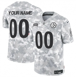 Men Pittsburgh Steelers Active Player Custom 2024 F U S E Arctic Camo Salute To Service Limited Stitched Football Jersey