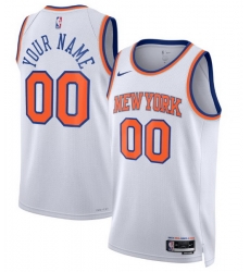 Men Women Youth Toddler NEW YORK KNICKS Custom Nike NBA Stitched Jersey White