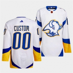 Men Women Youth Buffalo Sabres Custom White 2022 23 Reverse Retro Stitched Jersey