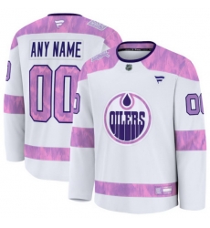 Men Women Youth Edmonton Oilers Fanatics 2024 Hockey Fights Cancer Custom Practice Jersey White Men Women Youth Edmonton Oilers Fanatics 2024 Hockey Fights Cancer Custom Practice Jersey White