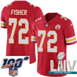 2020 Super Bowl LIV Youth Nike Kansas City Chiefs #72 Eric Fisher Red Team Color Vapor Untouchable Limited Player NFL Jersey