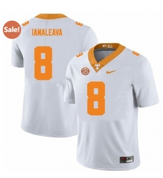 Men Tennessee Volunteers #8 Nico Iamaleava White F U S E Stitched NCAA Football Jersey