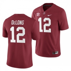 Alabama Crimson Tide Skyer Delong Crimson 2019 Home Game Jersey NCAA Football