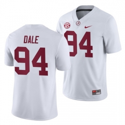 NCAA Football Alabama Crimson Tide D.J. Dale White 2019 Away Game Jersey