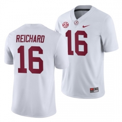 NCAA Football Alabama Crimson Tide WIll Reichard White 2019 Away Game Jersey