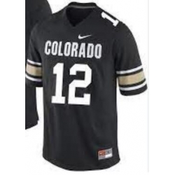 Men Colorado Buffaloes Hunter #12 Black Vapor Limited Black Stitched Jersey