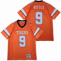 Men GEORGE 9 KITTLE ORANGE HIGH SCHOOL FOOTBALL JERSEY Orange color