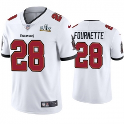 Men Leonard Fournette Buccaneers White Super Bowl Lv Vapor Limited Jersey