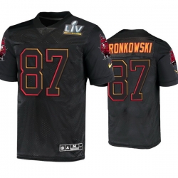 Men Rob Gronkowski Tampa Bay Buccaneers Black Super Bowl Lv Jersey