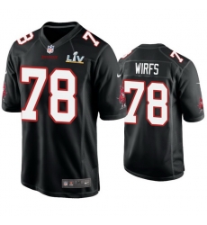 Men Tristan Wirfs Buccaneers Black Super Bowl Lv Game Fashion Jersey