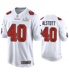 Mike Alstott Buccaneers White Super Bowl Lv Game Fashion Jersey