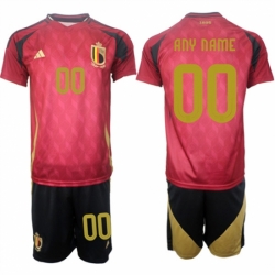 Men Belgium National Team Custom Red 2024 25 Home Soccer Jersey Suit Men Belgium National Team Custom Red 2024 25 Home Soccer Jersey Suit