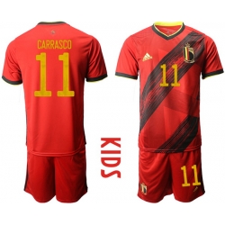 Kids Belgium Short Soccer Jerseys 033