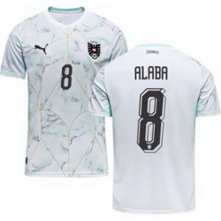 Men 8 Austria David Alaba World Cup Away Replica Jersey  2