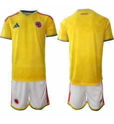 Colombia 2026 FIFA World Cup Soccer Jersey Yellow White BLANK Colombia 2026 FIFA World Cup Soccer Jersey Yellow White BLANK