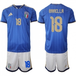 Italy 2026 FIFA World Cup Soccer Jersey Blue #18 BARELLA