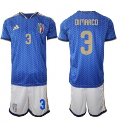 Italy 2026 FIFA World Cup Soccer Jersey Blue #3 DIMARCO Italy 2026 FIFA World Cup Soccer Jersey Blue #3 DIMARCO