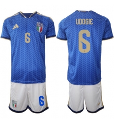 Italy 2026 FIFA World Cup Soccer Jersey Blue #6 UDOGIE Italy 2026 FIFA World Cup Soccer Jersey Blue #6 UDOGIE