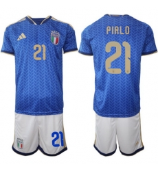 Italy Home Blue Soccer Jersey 0020