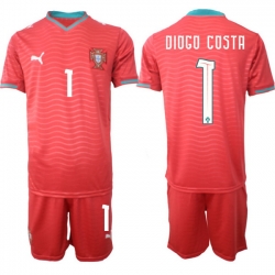 Portugal 2026 FIFA World Cup Soccer Jersey Red #1 DIOGO COSTA