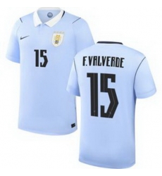 Men 15 Uruguay Federico Valverde Away Replica Jersey World   1