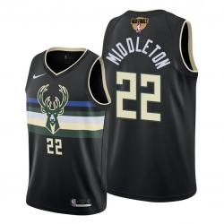 bucks khris middleton statement edition black 2021 nba finals jersey