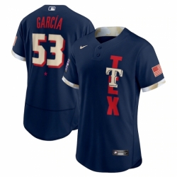 Men's Texas Rangers #53 Adolis García Nike Navy 2021 MLB All-Star Game Authentic Player Jersey