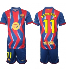 Men FC Barcelona 2026 Soccer Jerseys RedBlue #11 RAPHINHA