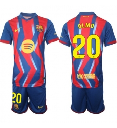 Men FC Barcelona 2026 Soccer Jerseys RedBlue #20 OLMO