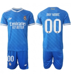 Men Real Madrid 2026 Soccer Jerseys Blue CUSTOM