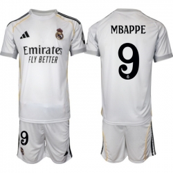 Men Real Madrid 2026 Soccer Jerseys White #9 MBAPPE (2)