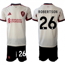 Men Liverpool 2026 Soccer Jerseys Beige #26 ROBERTSON
