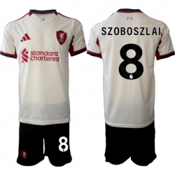 Men Liverpool 2026 Soccer Jerseys Beige #8 SZOBOSZLAI