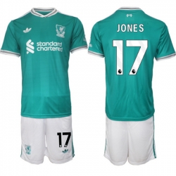 Men Liverpool 2026 Soccer Jerseys Teal #17 JONES