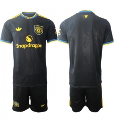 Men Manchester United 2026 Soccer Jerseys Black BLANK