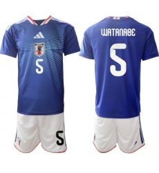 Japan 2026 FIFA World Cup Soccer Jersey Blue #5 WATANABE Japan 2026 FIFA World Cup Soccer Jersey Blue #5 WATANABE