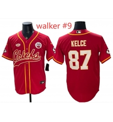 Chiefs #9 Kenneth walker chiefs Baseball jersey