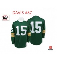 DAVIS Packers Green M&N Stitched Jersey