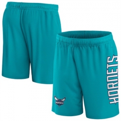 Men Charlotte Hornets Teal Post Up Mesh Shorts 